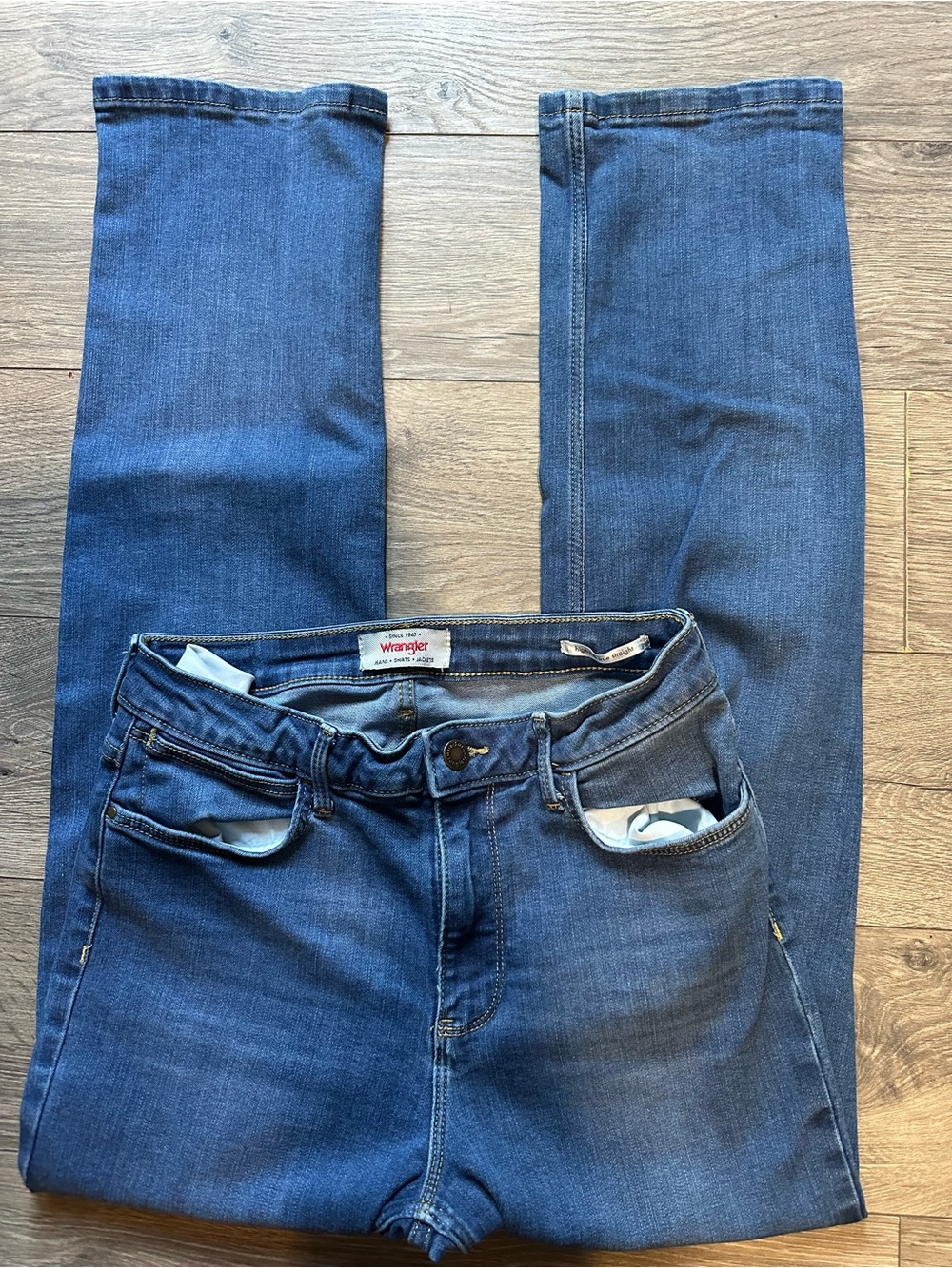 Wrangler Dark Blue Slim Straight Jeans